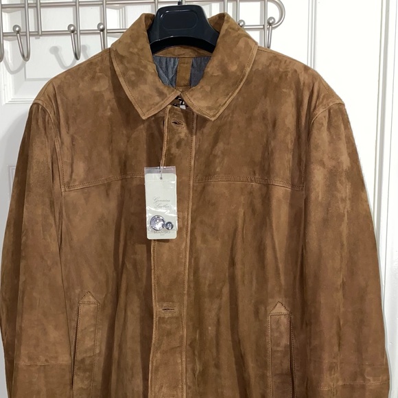 Mango Man Brown Suede Leather Aviator Jacket - Picture 4 of 10